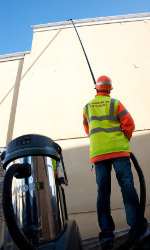 Clearing gutters with the Gutter-Vac